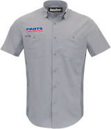 THROTTLE THREADS Parts Unlimited Vented Shop Shirt - Gray - Small PSU37ST26GYSM