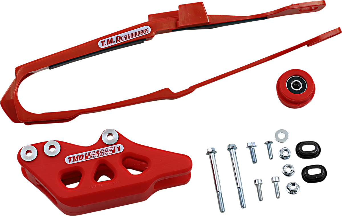 T.M. DESIGNWORKS Chain Guide/Slider - Honda - Red DCK-OR10-RD