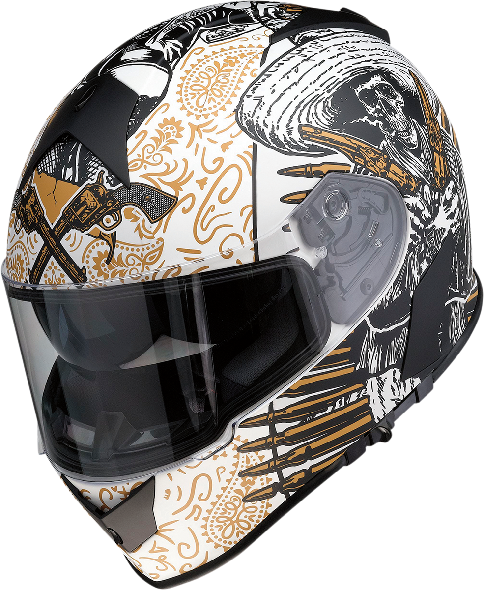 Z1R Warrant Helmet - Sombrero - White/Gold - Small 0101-14165