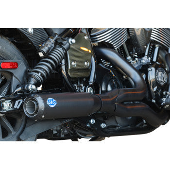 S&S CYCLE 2-into-1 Qualifier Exhaust System - Guardian Black - 49-State - Indian Chief 550-1116