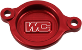 WORKS CONNECTION Oil Filter Cover - Red 27-006