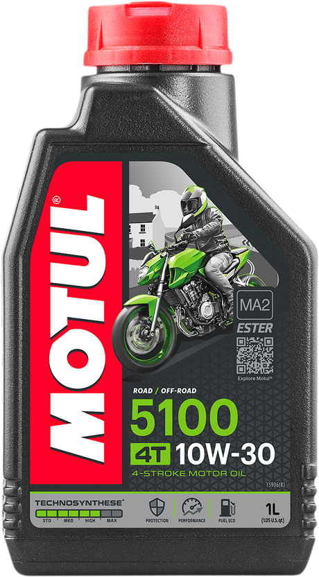 MOTUL 5100 4T Synthetic Blend Oil - 10W-30 - 1L 104062