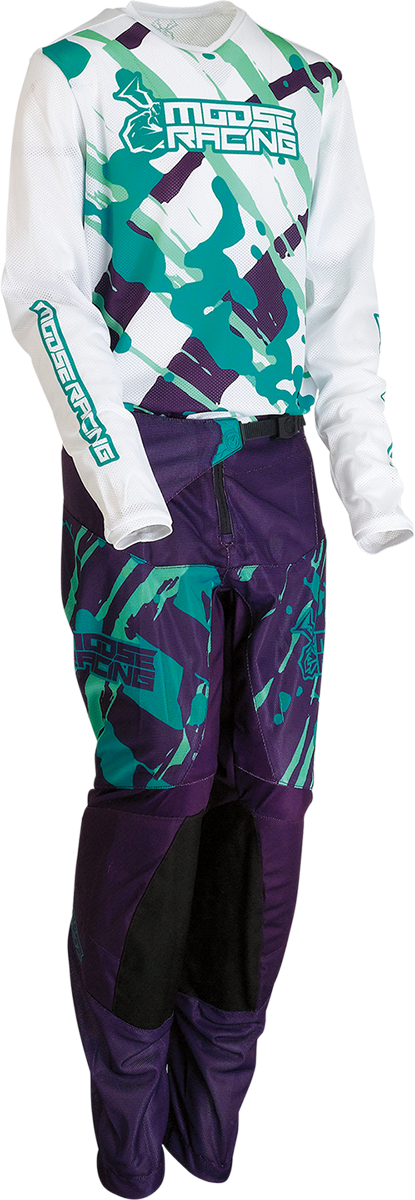 MOOSE RACING Youth Agroid Mesh Jersey - Purple/Teal - XL 2912-2173