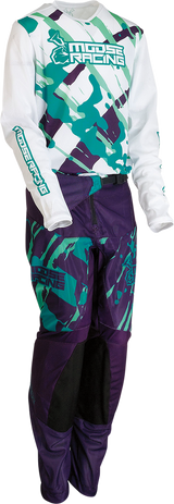 MOOSE RACING Youth Agroid Pants - Purple/Teal - 28 2903-2176