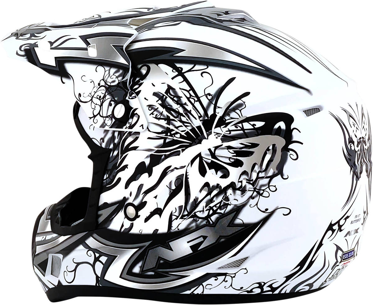 AFX FX-17Y Helmet - Butterfly - Matte White - Small 0111-1390