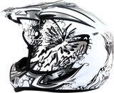 AFX FX-17Y Helmet - Butterfly - Matte White - Small 0111-1390