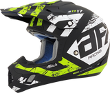 AFX FX-17Y Helmet - Attack - Matte Black/Green - Medium 0111-1418