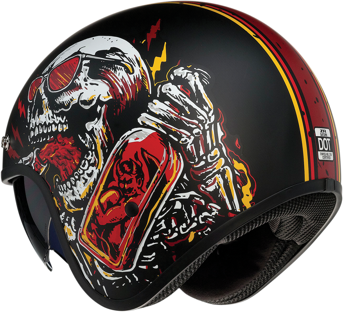 Z1R Saturn Helmet - Devil Made Me - Black/Red - XL 0104-2820