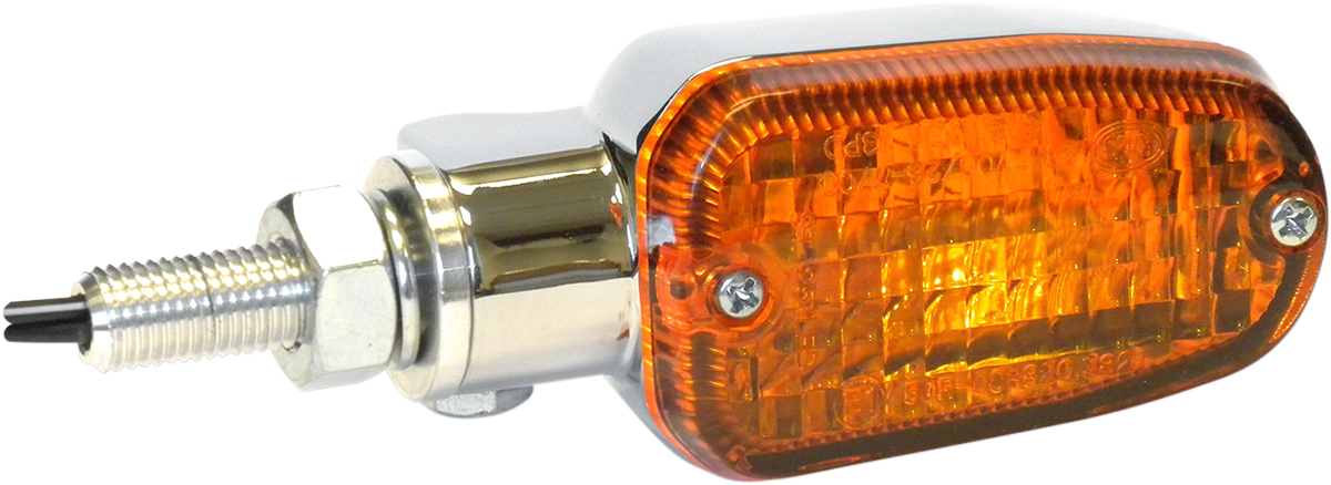 K&S TECHNOLOGIES Turn Signal - DOT&E-mark - Single Filament - Chrome/Amber 25-7700CM