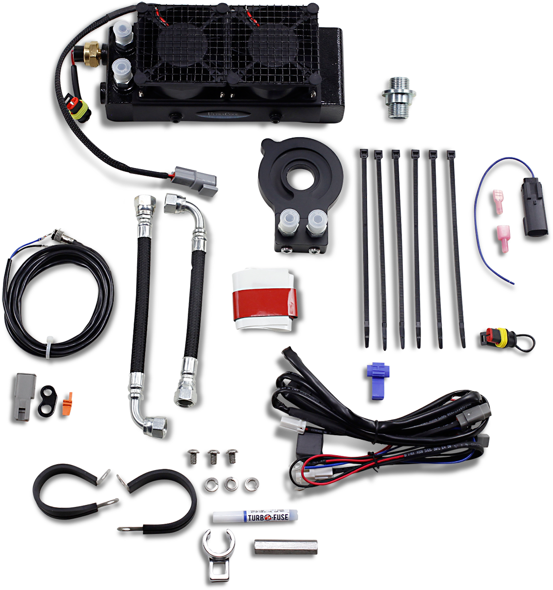 ULTRACOOL Naked Oil Cooler Kit - Black SMT8-3