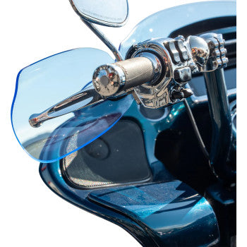 KLOCK WERKS Flare® Handguards - Harley-Davidson Cable Clutch - Blue Ice KWS-01-0128-CC