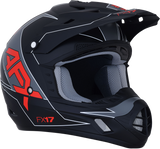 AFX FX-17 Helmet - Aced - Matte Black/Red - Large 0110-6486