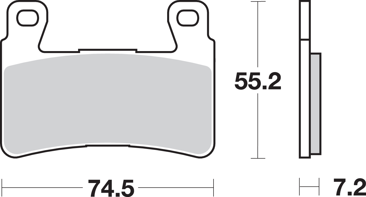 SBS Dual Carbon Brake Pads - Honda 734DC