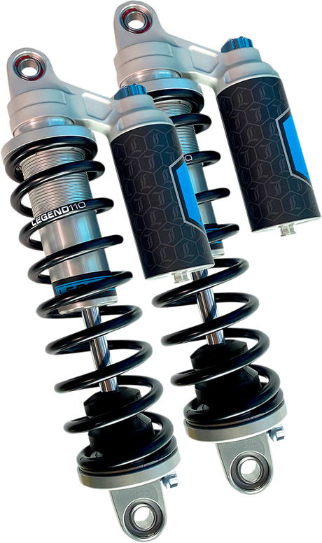 LEGEND SUSPENSION REVO ARC Piggyback Shocks - Heavy Duty - Clear - 14" - '99-'17 Dyna 1310-1941