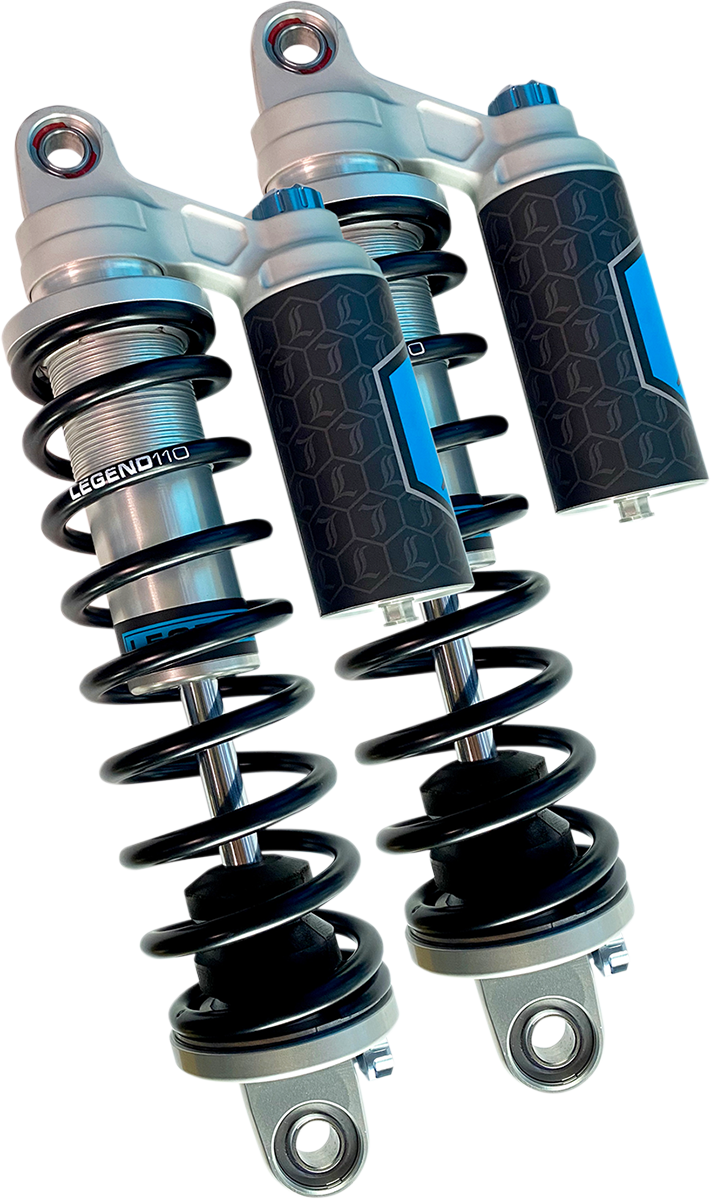 LEGEND SUSPENSION REVO ARC Piggyback Shocks - Standard - Clear - 13" - '99-'17 Dyna 1310-1938