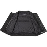 THRASHIN SUPPLY CO. Encinal Leather Shorty Riding Vest - Black - Small TMJ-17-08