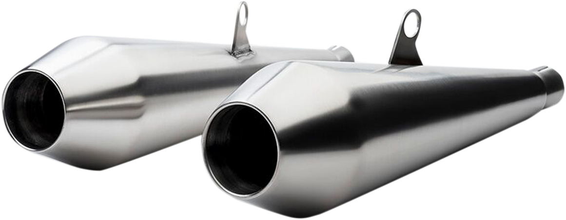 BRITISH CUSTOMS Predator Pro™ Mufflers - Brushed BC902-102-BR