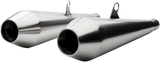 BRITISH CUSTOMS Predator Pro™ Mufflers - Brushed BC902-102-BR