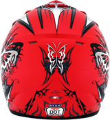 AFX FX-17Y Helmet - Butterfly - Matte Ferrari Red - Small 0111-1384