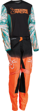 MOOSE RACING Youth Agroid Jersey - Teal/Orange/Black - Large 2912-2254