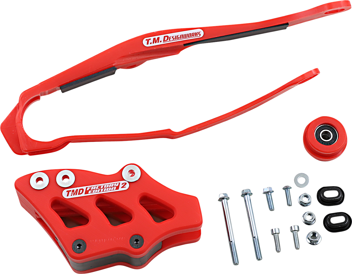 T.M. DESIGNWORKS Chain Guide/Slider - Honda - Red DCK-OR6-RD