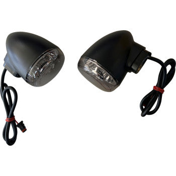 DRAG SPECIALTIES Turn Signal - Rear - Smoke/Amber - Black 2020-2313