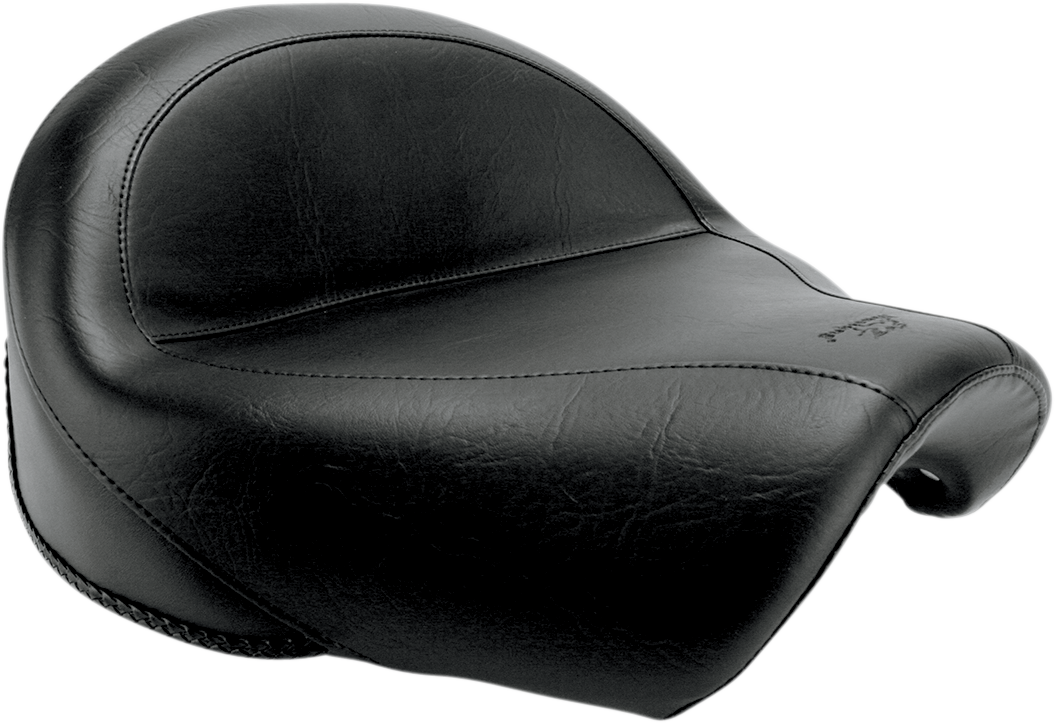 MUSTANG Seat - Vintage - Wide - Touring - Without Driver Backrest - Two-Piece - Smooth - Black 76071