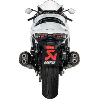 AKRAPOVIC Slip-On Line Mufflers - Titanium Black - Suzuki GSX-1300R Hayabusa S-S13SO4-HRAATBL/1