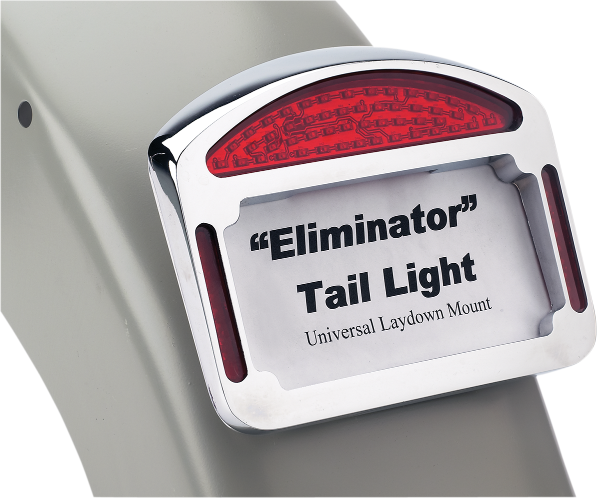 CYCLE VISIONS Taillight Eliminator - Universal - Chrome CV-4817