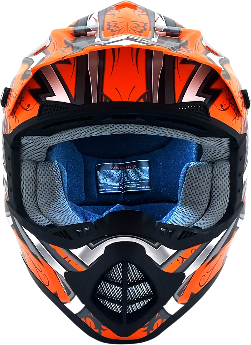 AFX FX-17 Helmet - Butterfly - Matte Orange - XL 0110-7115