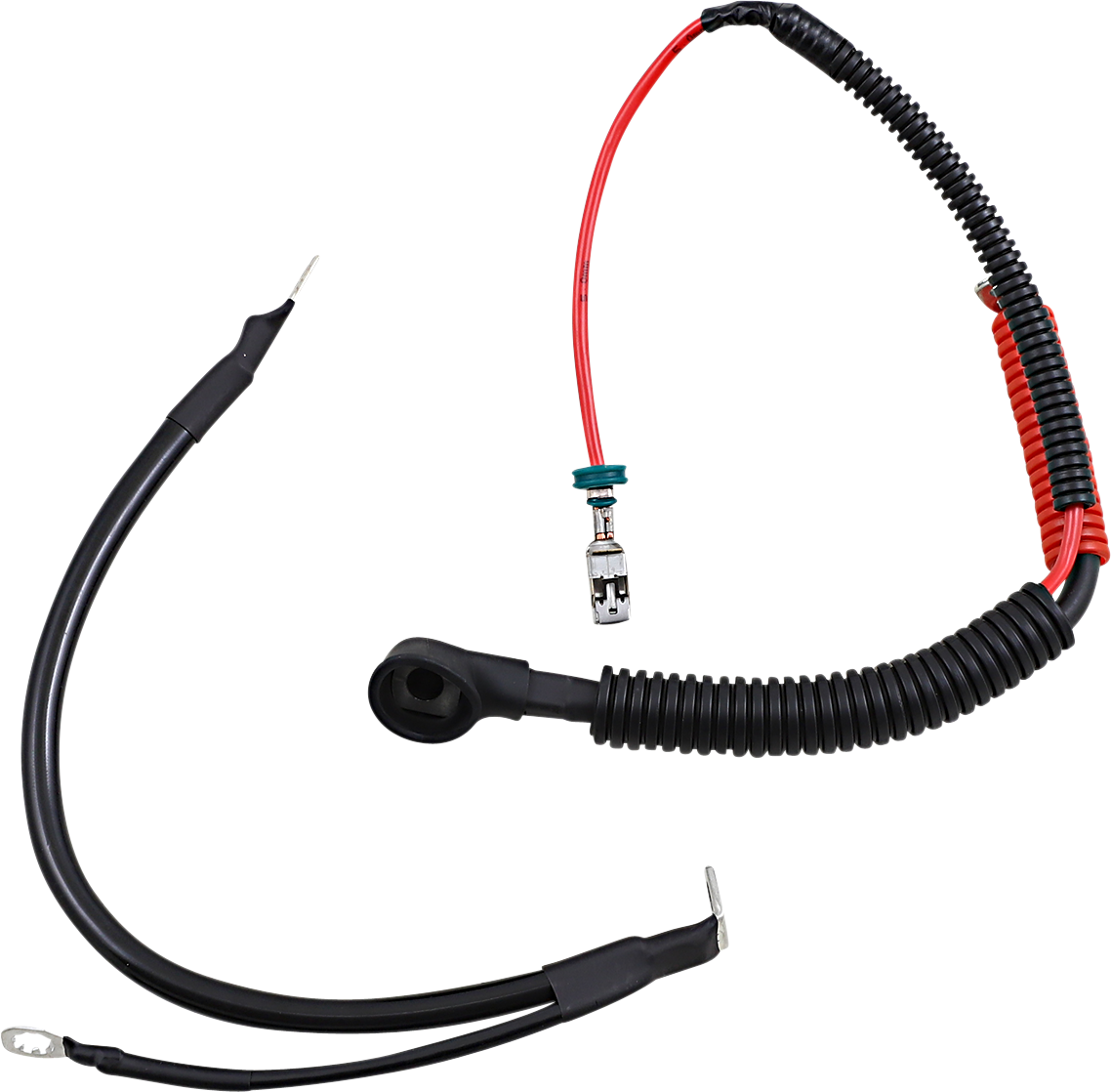 DRAG SPECIALTIES Black Battery Cable Set - '09-'13 FLH/T ACT 6-GAUGE CABLES E25-0091B-D7