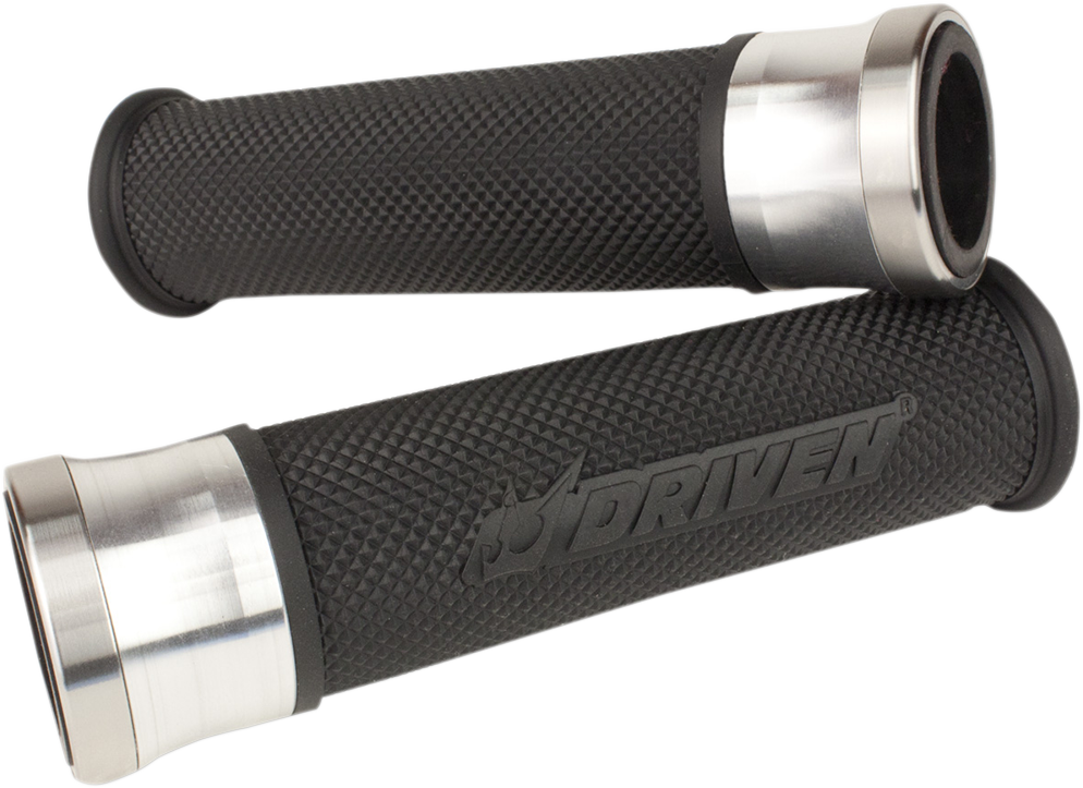 DRIVEN RACING Grips - Halo - Silver/Black DHS-SL