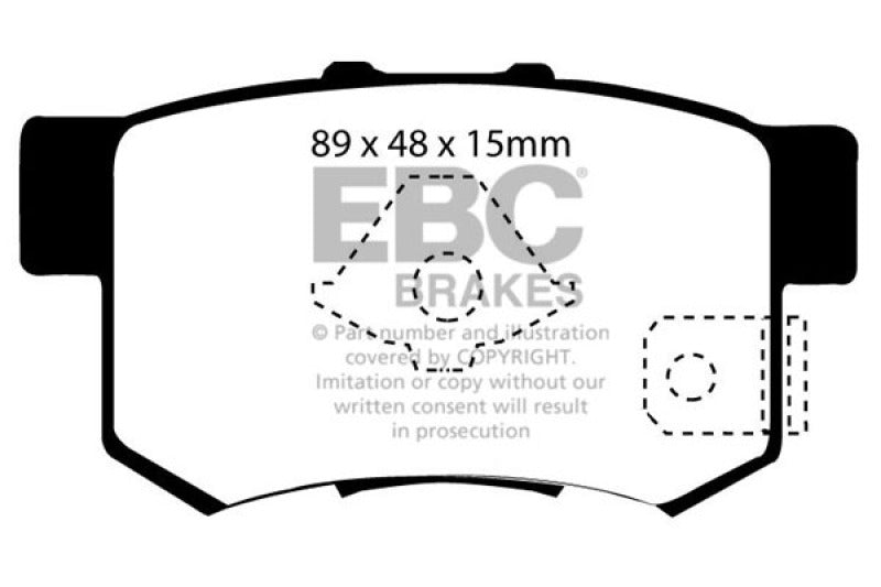 EBC 10-12 Acura RDX 2.3 Turbo Yellowstuff Rear Brake Pads DP41193/2R