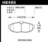 Hawk 08-09 Ford Mustang Bullitt / 05-12 GT / 07-08 Shelby GT HP-10 Race Rear Brake Pads KHB485S.656