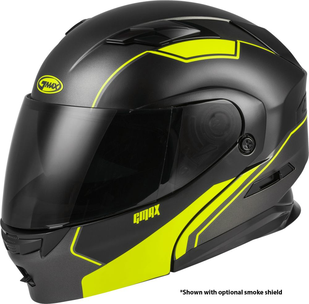 GMAX Md-01 Modular Exploit Helmet Matte Black/Hi-Vis Md M1013745-ECE