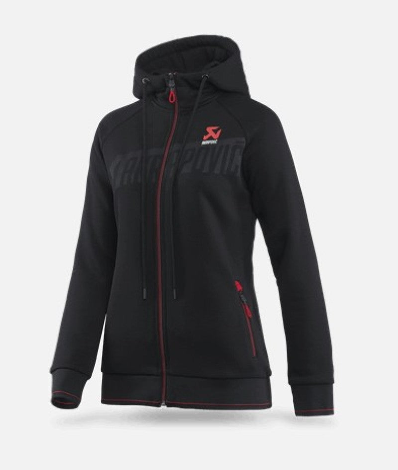 Akrapovic Womens Corpo Zip Hoodie Black - Medium 802063