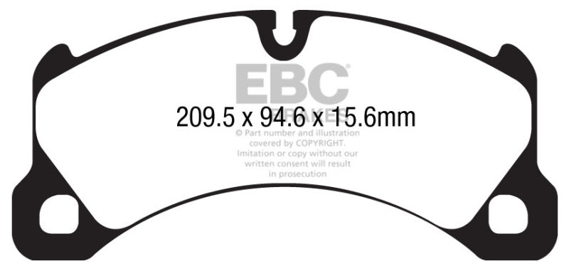 EBC 10+ Porsche Cayenne 3.6 Yellowstuff Front Brake Pads DP42162R