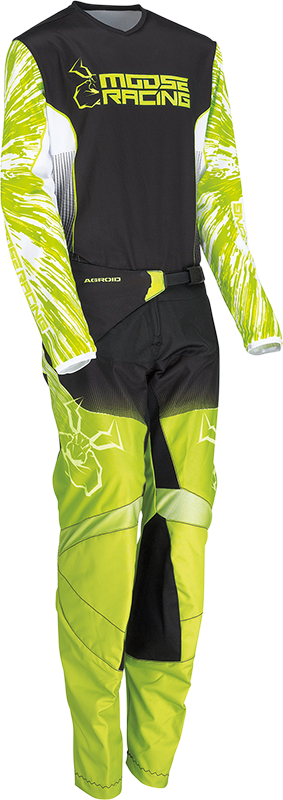 MOOSE RACING Youth Agroid Jersey - Hi-Vis/Black - Large 2912-2274