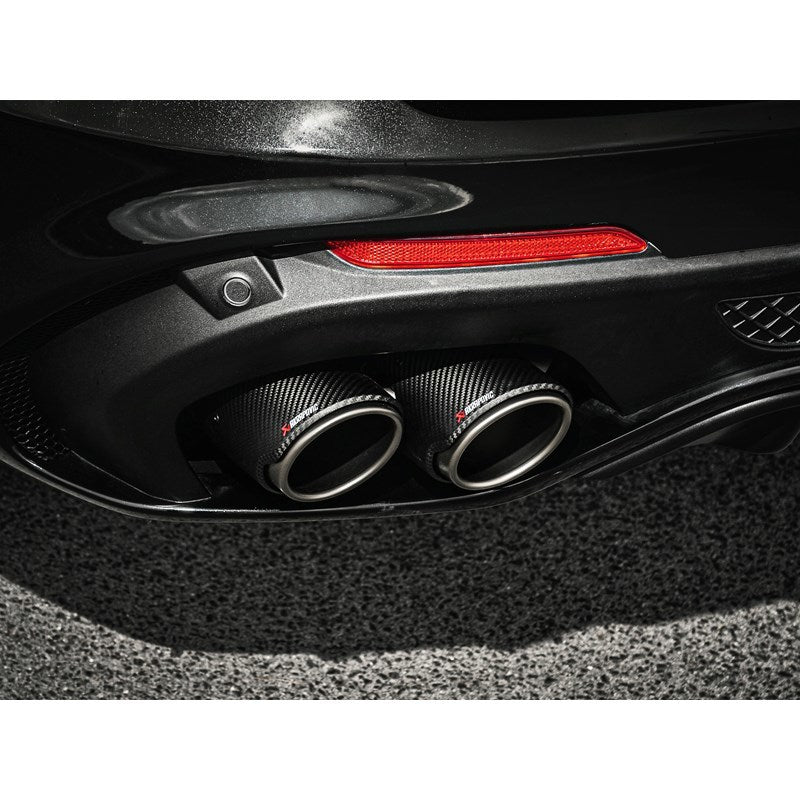 Akrapovic 2017+ Alfa Romeo Stelvio Quadrifoglio Slip-On Line (Titanium) w/Titanium/Carbon Fiber Tips S-AR/TI/6H