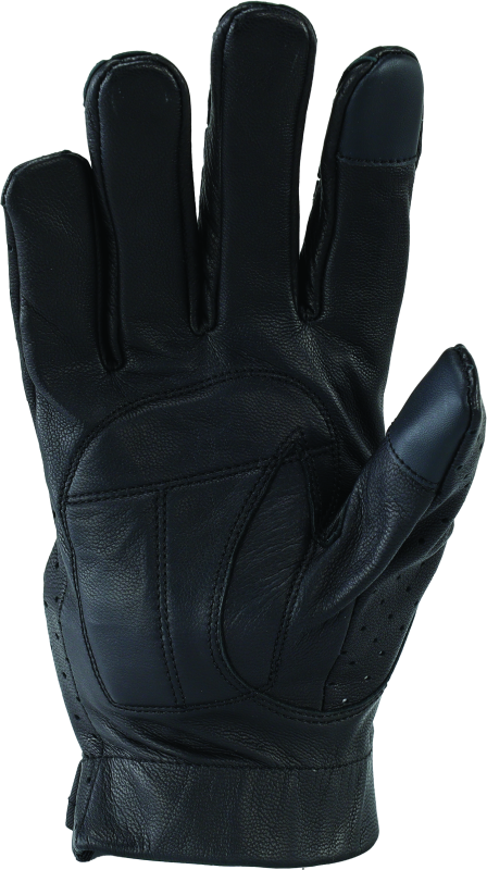 Kuryakyn By River Road Tucson Leather Perforated Gloves Black - Small