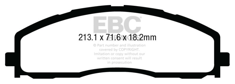 EBC 13+ Ford F250 (inc Super Duty) 6.2 (2WD) Greenstuff Front Brake Pads DP63015