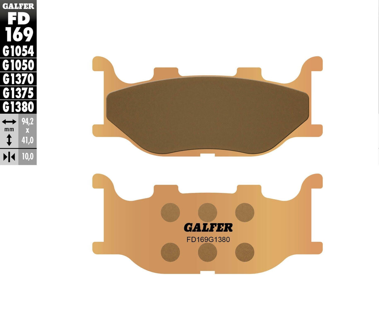 GALFER Brake Pads Sintered Fd169g1380 FD169G1380