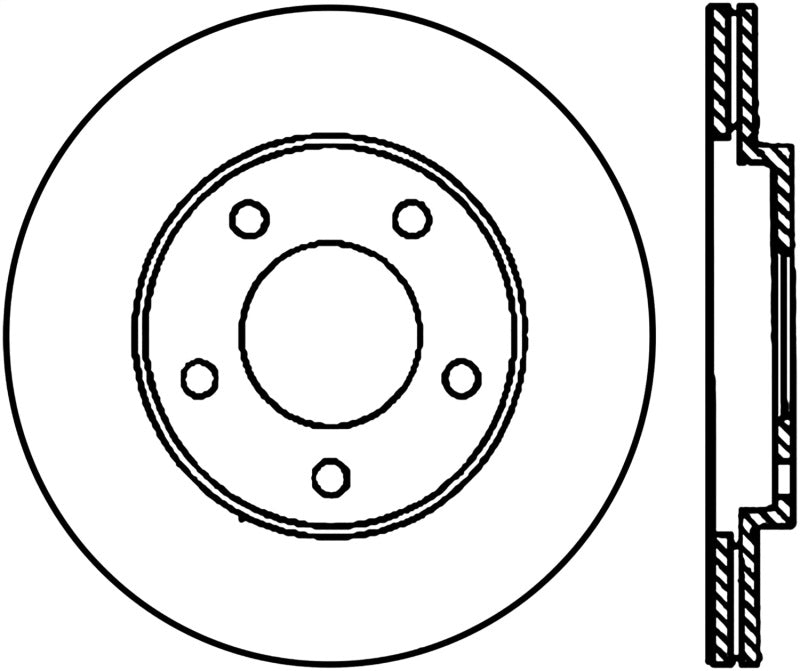 StopTech Power Slot 05-10 Mustang V6/4.0L / GT V8-4.6L Rear Left CRYO Rotor 126.61087CSL