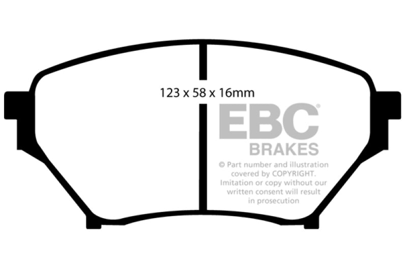 EBC 01-03 Mazda Miata MX5 1.8 (Sports Suspension) Greenstuff Front Brake Pads DP21452