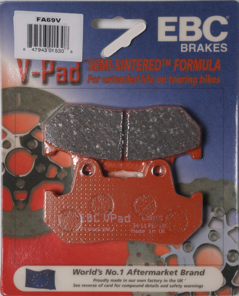 EBC Brake Pads Fa69v Semi-Sintered V Series FA69V