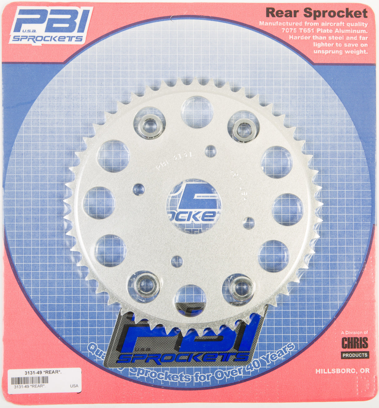 PBIRear Sprocket Aluminum 49t-428 Hon3131-49-2