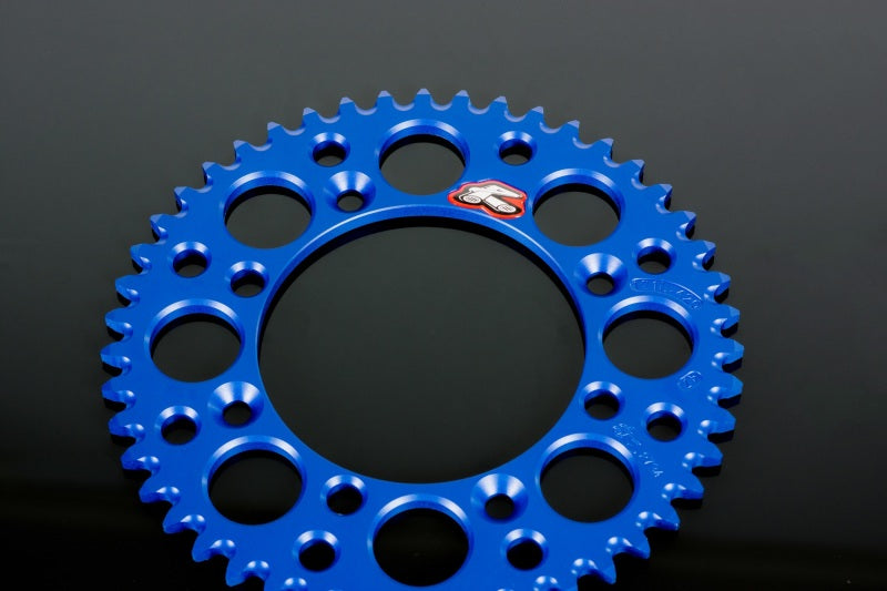 Renthal 02-17 Yamaha YZ85 Rear Grooved Sprocket -Blue 428-52P Teeth 121U-428-52GPBU