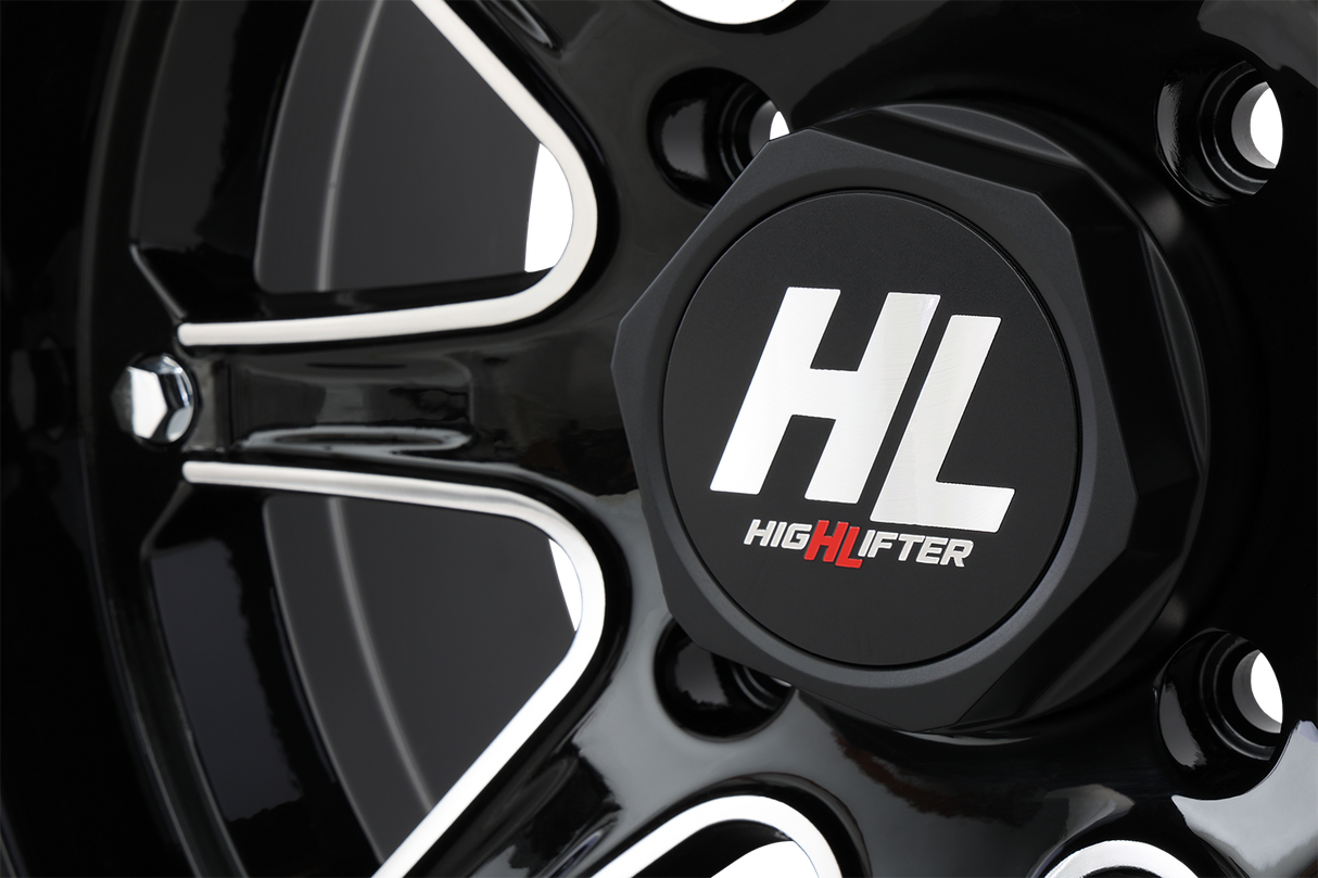 HIGH LIFTER Wheel - HL4 - Front/Rear - Gloss Black w/Machined - 14x7 - 4/137 - 4+3 (+10 mm) 14HL04-1137