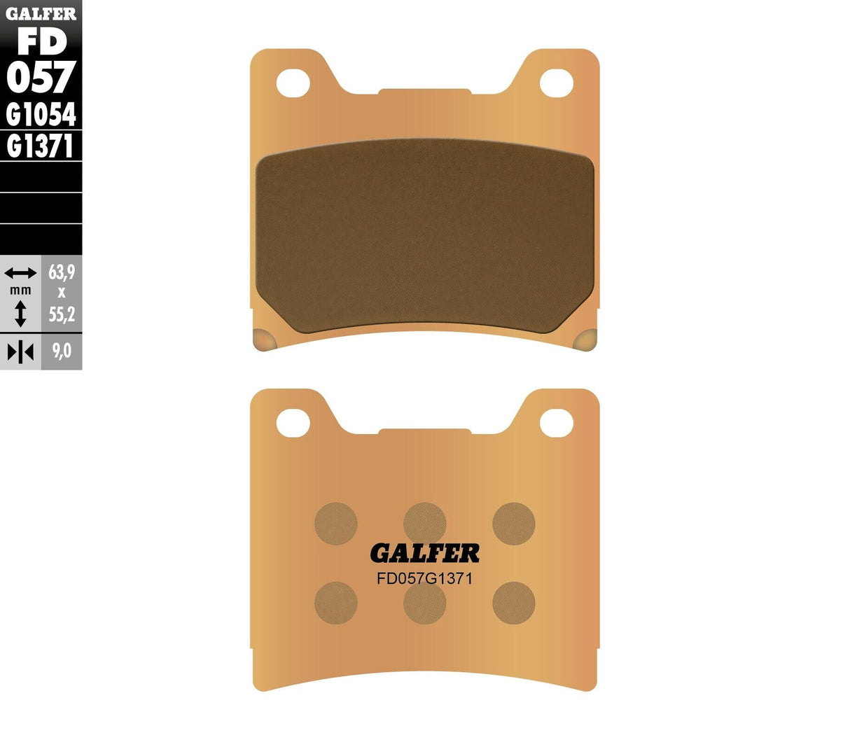 GALFER Brake Pads Sintered Fd057g1371 FD057G1371