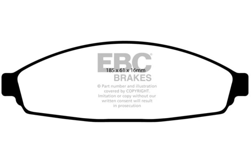 EBC 03+ Ford Crown Victoria 4.6 Redstuff Front Brake Pads